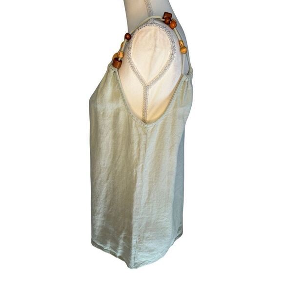 NEW Maurices Women’s Small Light Green Wood Beaded‎ Strap Tank Top NWT - Picture 3 of 8